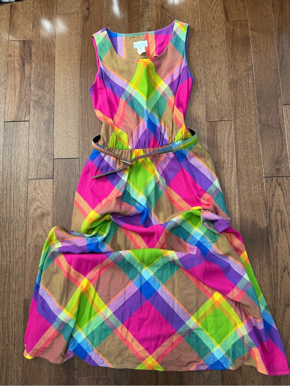 Expo plaid maxi dress
